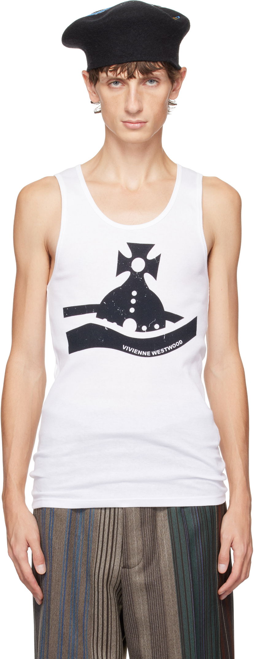 Потник Vivienne Westwood Graphic Print Tank Top Бяло | 81060014-J0081-