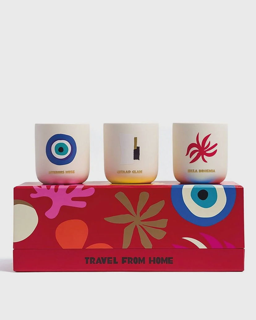 Свещи ASSOULINE Travel From Home Mini Scented Candle Set Многоцветен | 882664008116