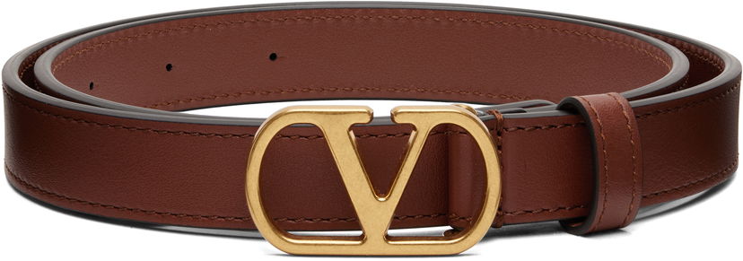 Колани Valentino Garavani VLogo Signature Leather Belt Кафяво | 7W2T0SM7IYR