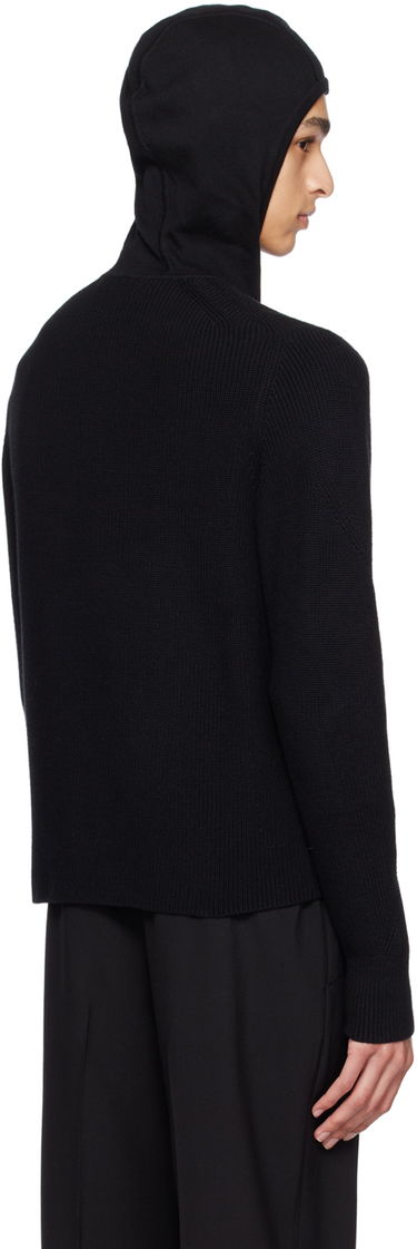 Пуловер Dion Lee Dion Lee Paneled Knit Hoodie Черно | C7158R23, 2
