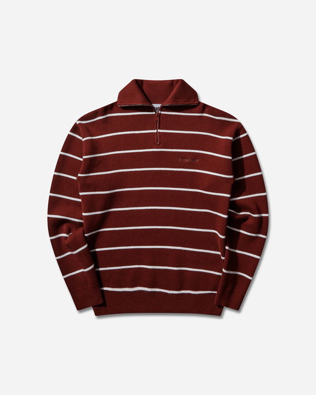 Kennedy Striped Quarter-Zip Sweater