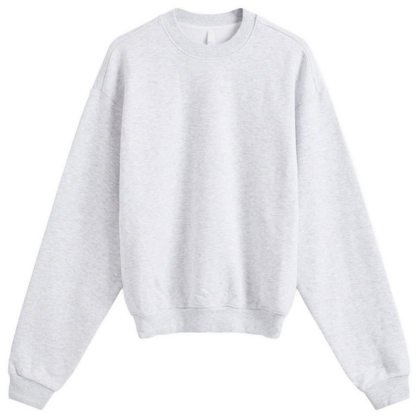 Суитчър SKIMS Cotton Fleece Classic Crew Sweatshirt Сиво | TP-PLO-4474-LHG