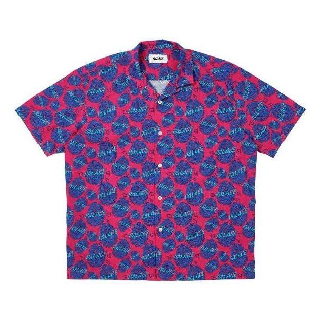 Риза Palace Palace Short Sleeve Button-Up Shirt Червено | P22SHT073