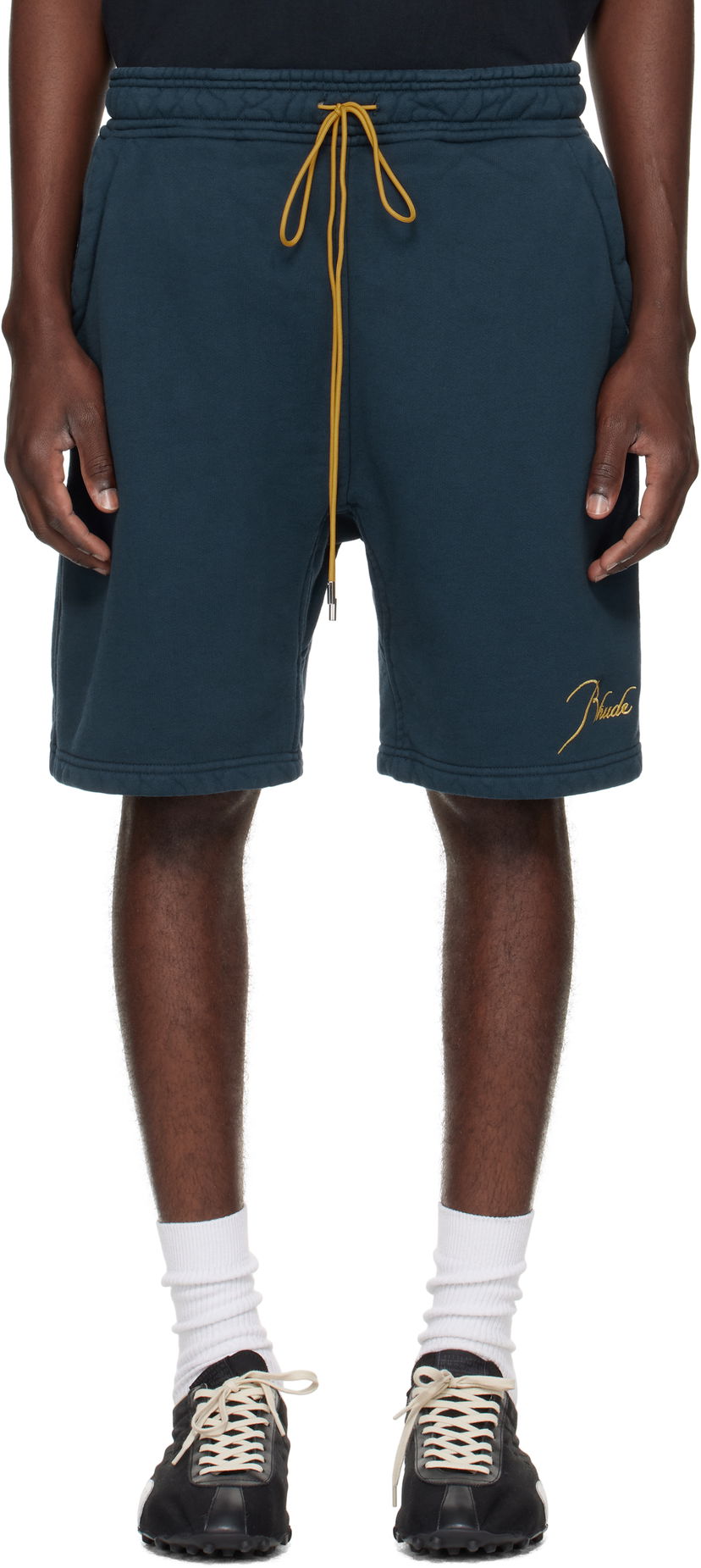 Къси панталони Rhude Rhude Classique Sweat Shorts Тъмно синьо | RHPF25SH01012
