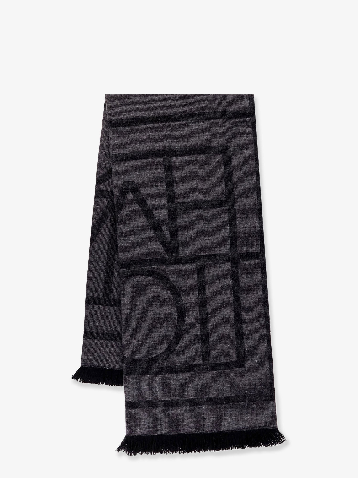 Шал TOTEME Geometric Print Fringe Scarf Сиво | 213894808395, 0