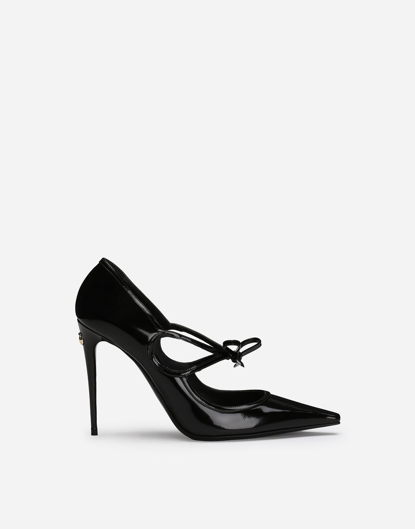 Кецове и обувки Dolce & Gabbana Polished Calfskin Pumps Черно | CD1853A103780999