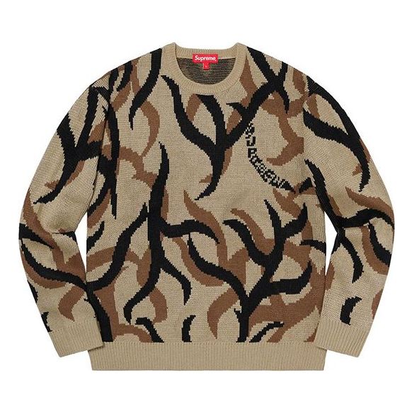 Пуловер Supreme Supreme Tribal Camo Sweater Кафяво | SUP-FW19-274