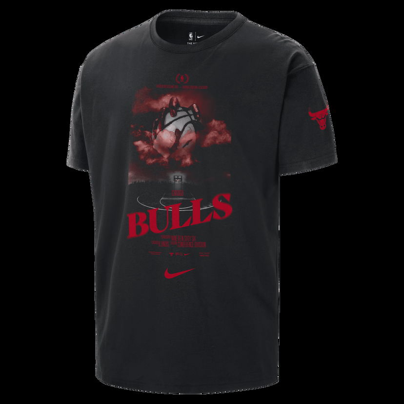 Тениска Nike NBA Chicago Bulls Courtside T-Shirt Черно | HJ2693-010