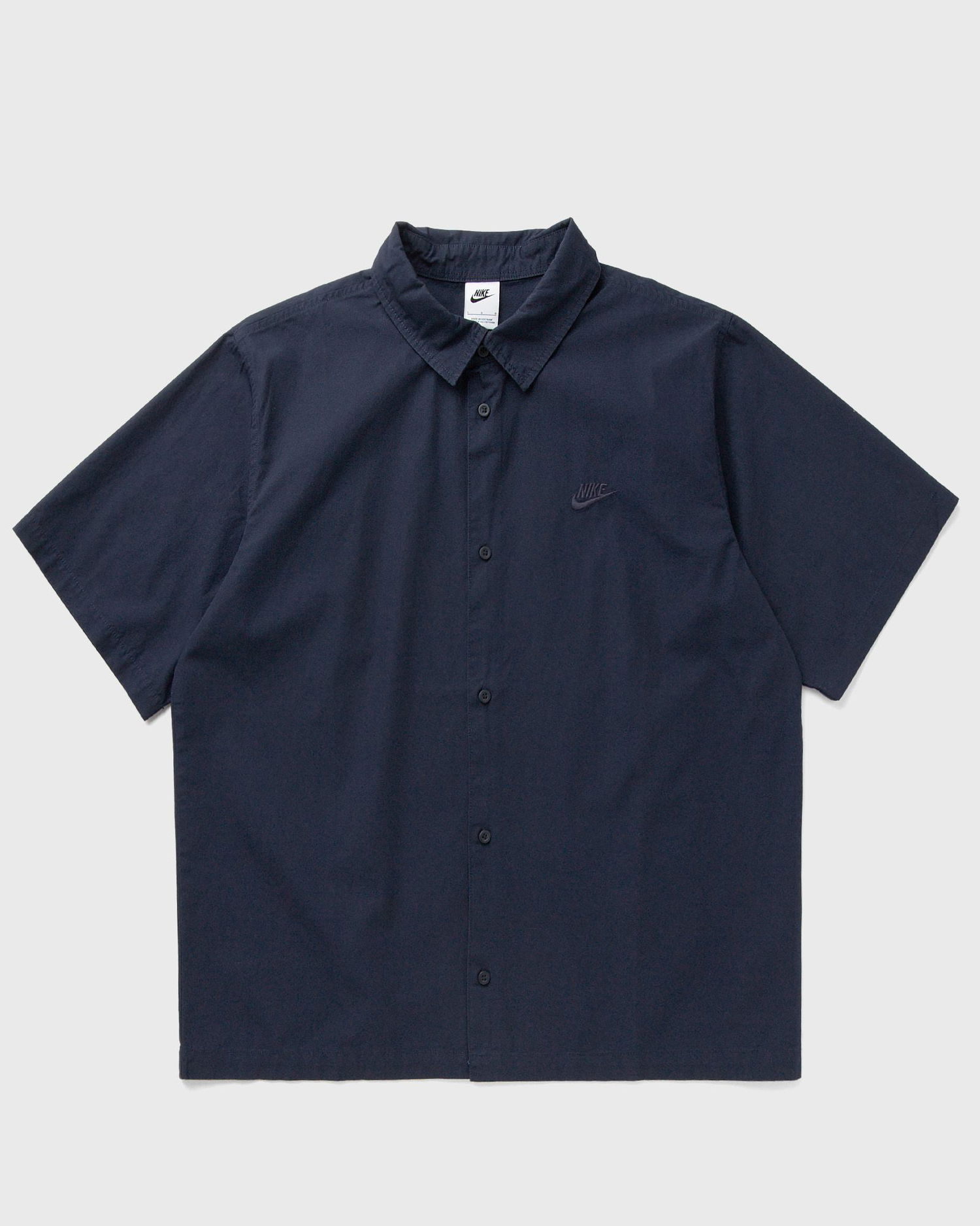 Риза Nike Club Woven Short Sleeve Button-Down Shirt Тъмно синьо | HJ2029-451, 0