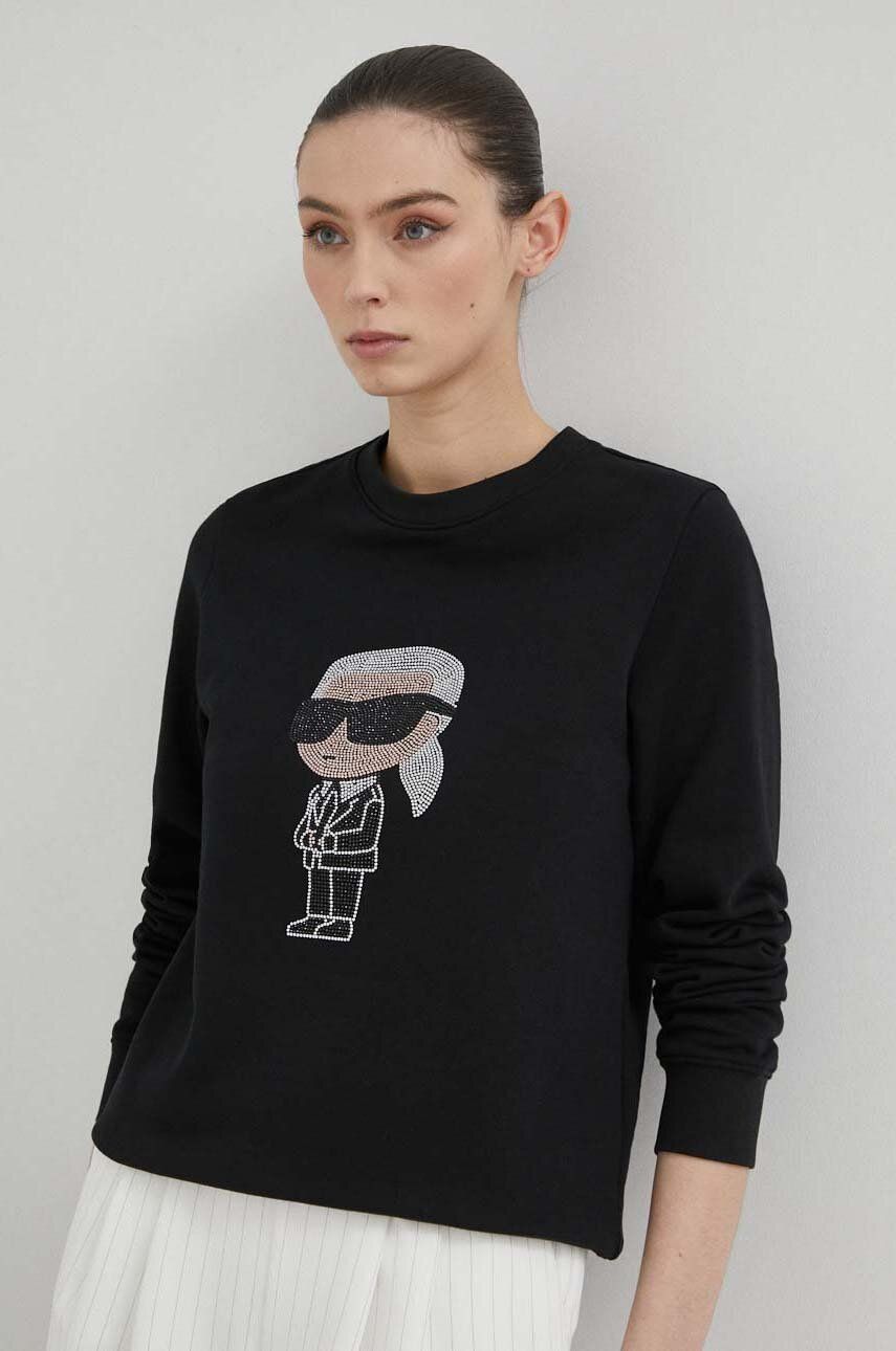 Суитчър KARL LAGERFELD Ikonik 2.0 RS Sweatshirt Черно | 230W1870, 0