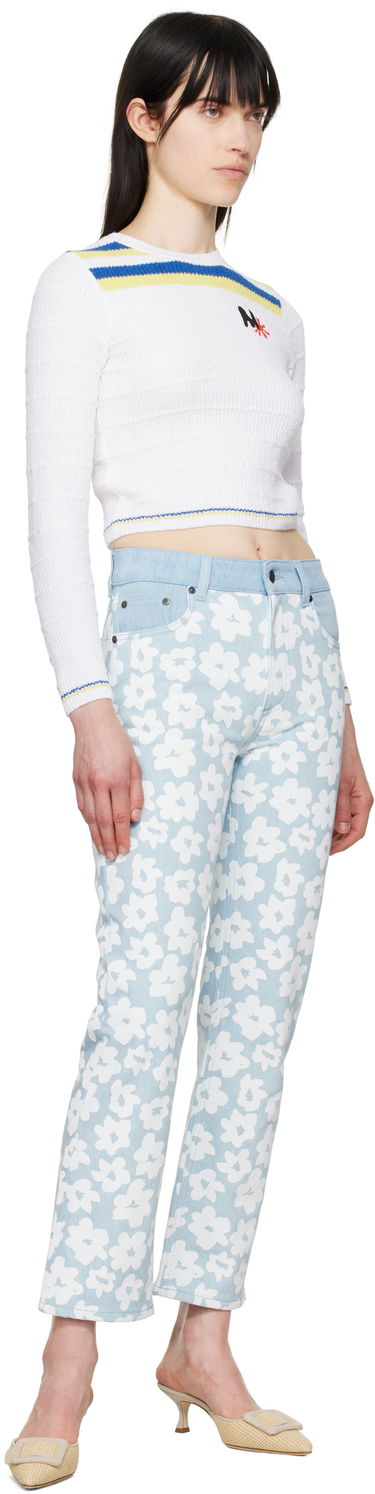 Дънки MSGM MSGM Printed Jeans Синьо | 3841MDP232 257272, 3