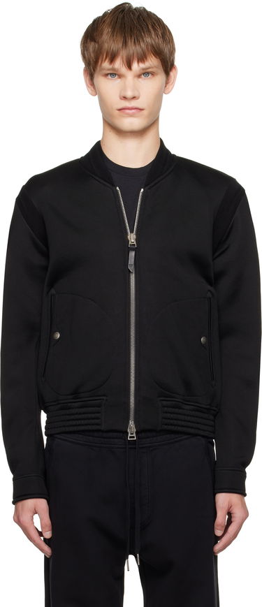Яке бомбър Tom Ford TOM FORD Cotton Viscose Bomber Jacket Черно | JZL019-JMC081, 0