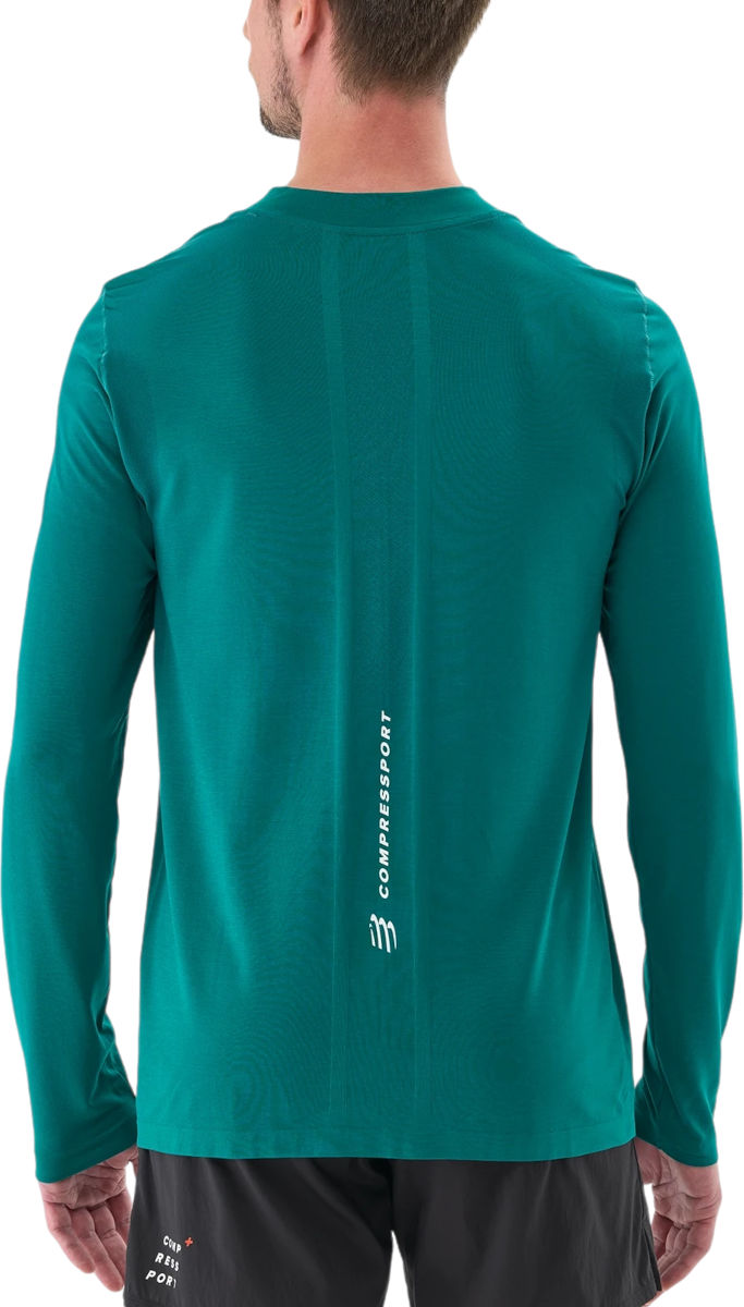 Тениска Compressport Performance Long Sleeve T-shirt Зелено | atsm4946028l, 1