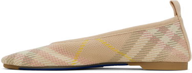 Облекло Burberry Burberry Check Knit Ballerina Flats Бежово | 8101053, 2