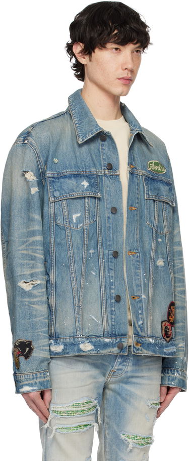 Яке AMIRI Amiri Vintage Pegasus Trucker Denim Jacket Синьо | AMDNTR1019, 1