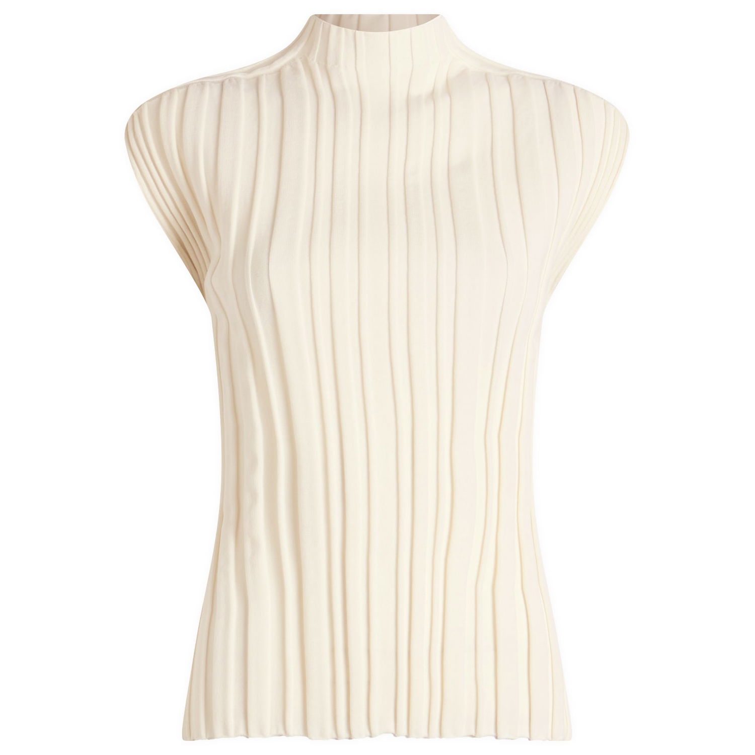 Тениски и потници Pleats Please Issey Miyake Issey Miyake Pleats Please Rib Knit Short Sleeve Top Бяло | PP56KK851-02, 0