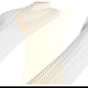Тениски и потници Pleats Please Issey Miyake Issey Miyake Pleats Please Rib Knit Short Sleeve Top Бяло | PP56KK851-02, 0