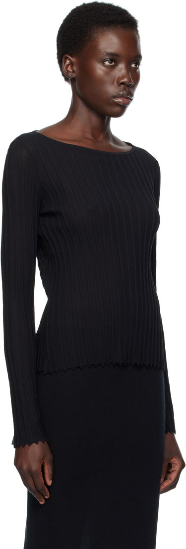 Тениска Loulou de Saison Loulou de Saison Mabille Ribbed Knit Top Червено | MABILLE, 4