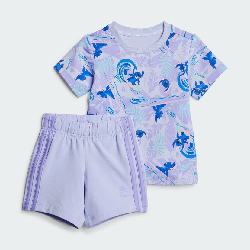 Комплект adidas Performance Disney Lilo & Stitch T-Shirt and Shorts Set Лилаво | JF3632