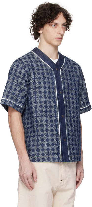 Риза AMIRI AMIRI MA Quad Baseball Denim Shirt Синьо | AMDNIR1042, 1