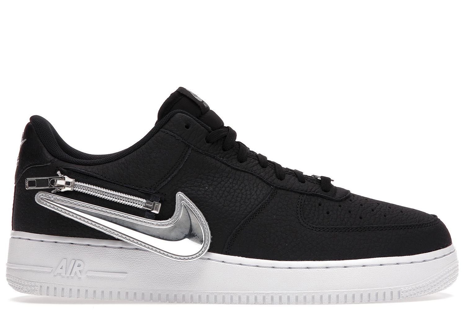 Кецове и обувки Nike Air Force 1 Low Zip Swoosh Black Черно | CW6558-001, 0