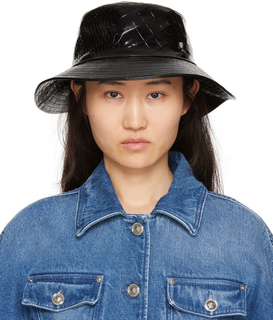 Шапка Versace Croc Bucket Тъмно синьо | 1012594_1A09251, 0