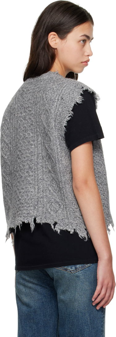 Пуловер R13 R13 Boyfriend Cable Knit Vest Сиво | R13WY228-Y208A, 2