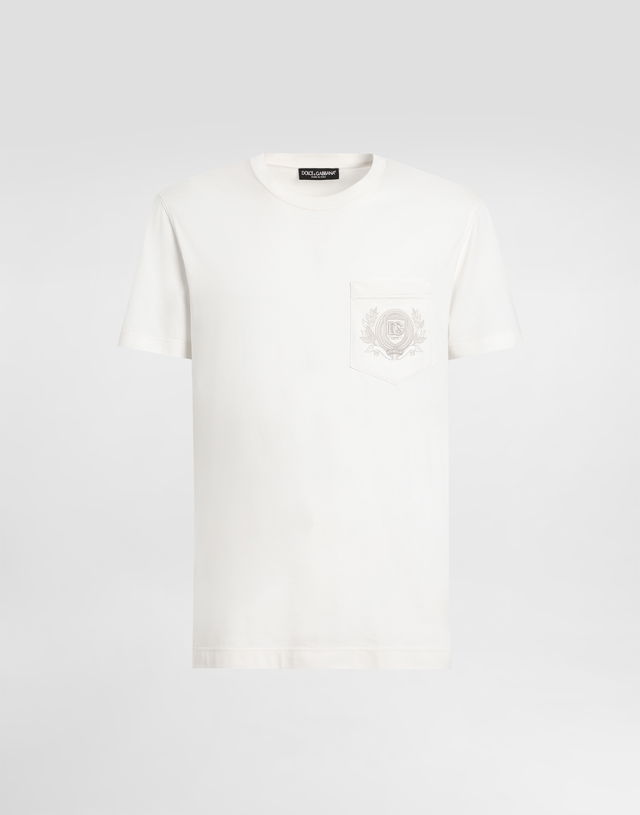 Dolce & Gabbana Cotton T-Shirt with Embroidered Logo
