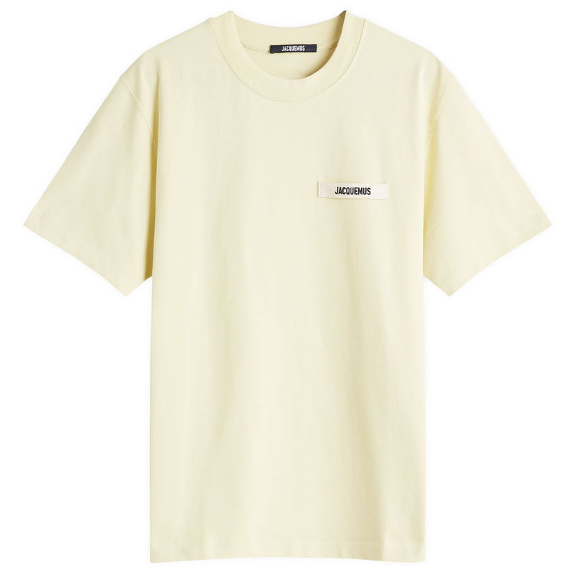 Тениска Jacquemus Men's Gros Grain Logo T-Shirt in Light Yellow, Size Small | END. Clothing Бежово | 24E245JS208-2125-212