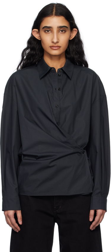 Риза LEMAIRE Lemaire Straight Collar Twisted Shirt Тъмно синьо | SH1141 LF588, 0