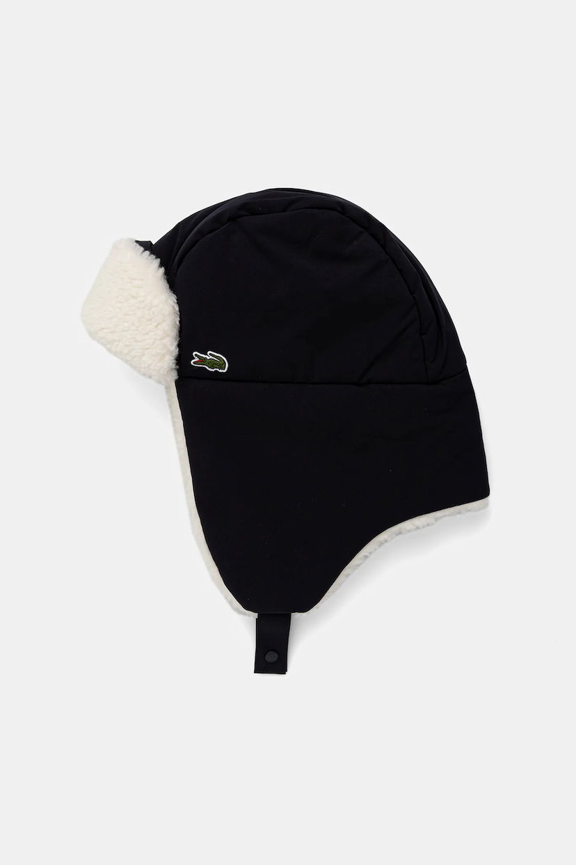 Шапка Lacoste Faux Fur Lined Trapper Hat Черно | RK6048