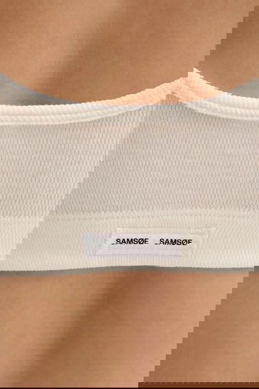 Потник Samsoe Samsoe Samsoe Samsoe SANAOMI Ribbed Crop Tank Top Бяло | F25100141, 3