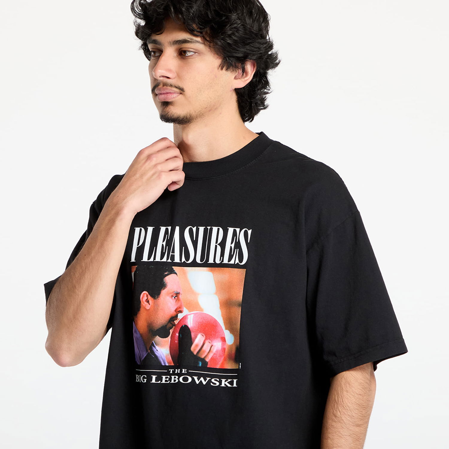 Тениска Pleasures PLEASURES The Big Lebowski Lick T-Shirt Черно | P25SU057 BLACK, 1