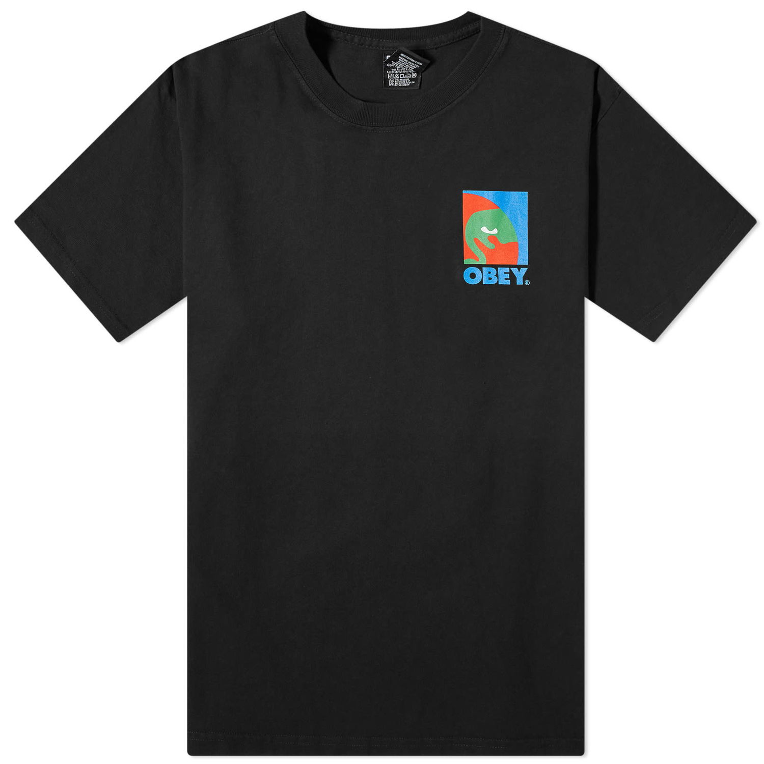 Тениска OBEY Circular Icon Черно | 166913702-JET, 0