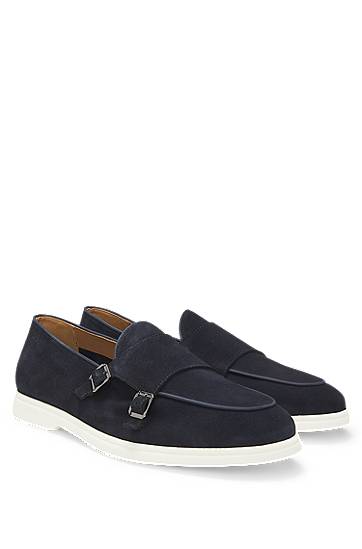 Аксесоари BOSS Monk Shoe with Contrast Outsole Синьо | 50541760