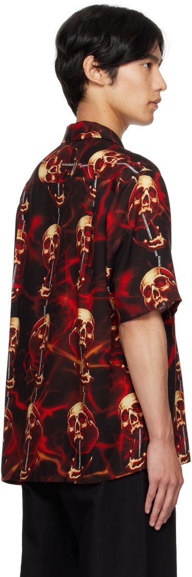 Риза WACKO MARIA WACKO MARIA Tattoo Studio Edition Skull Print Shirt Червено | 56TS-WM-HI15, 2