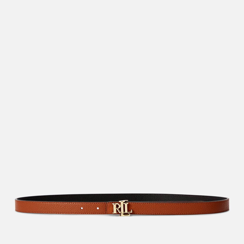 Колани Polo by Ralph Lauren Lauren Ralph Lauren Women's Reversible 20 Skinny Belt - Black/Lauren Tan - XL Кафяво | 412912038001