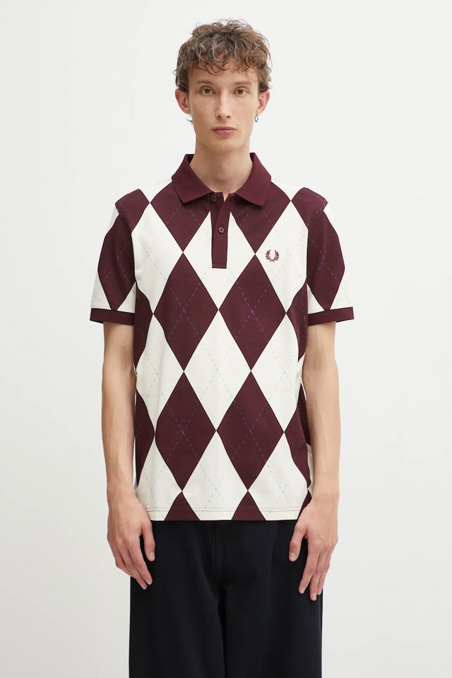 Cotton Argyle Polo Shirt