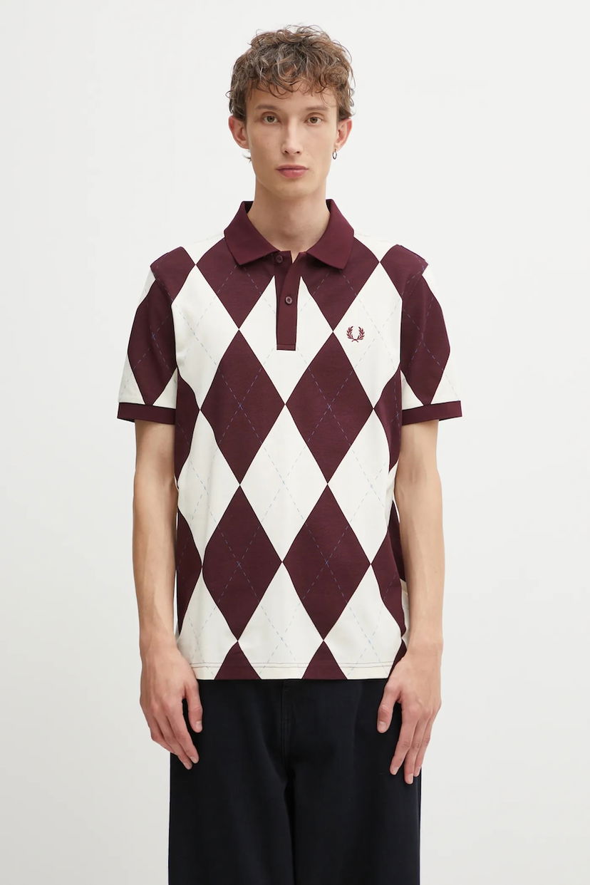 Поло тениска Fred Perry Cotton Argyle Polo Shirt Многоцветен | M1628