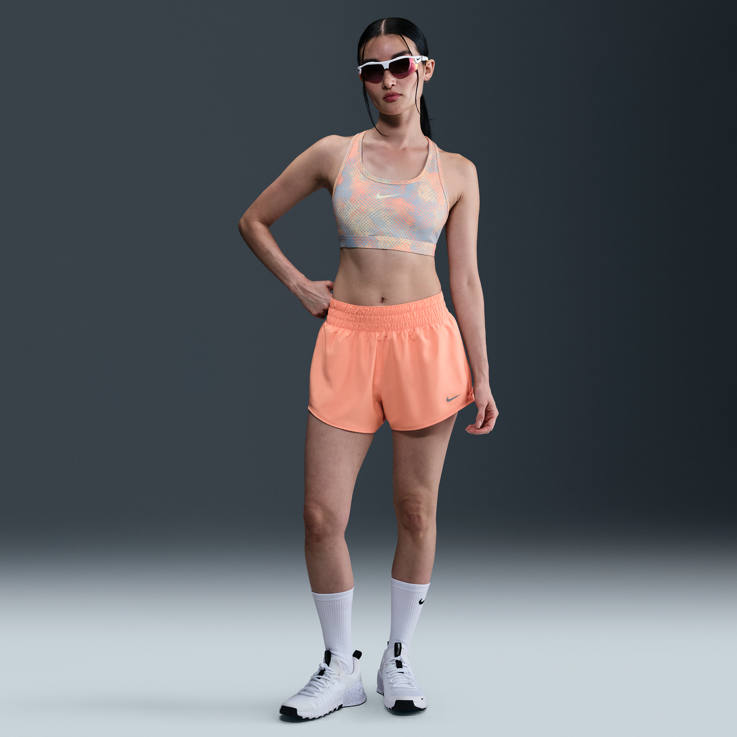 Къси панталони Nike Dri-FIT One Mid-Rise 3" Shorts with Liner Оранжево
 | DX6010-844, 0