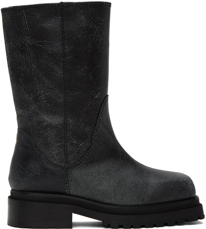 Кецове и обувки Eckhaus Latta Eckhaus Latta Stacked Boots Черно | FEKLWSTB200106