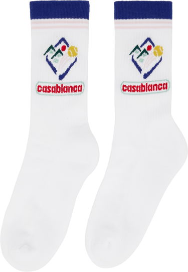 Чорапи Casablanca Casablanca Fuji Icon Socks Бяло | APF25-ACC-010-04, 1