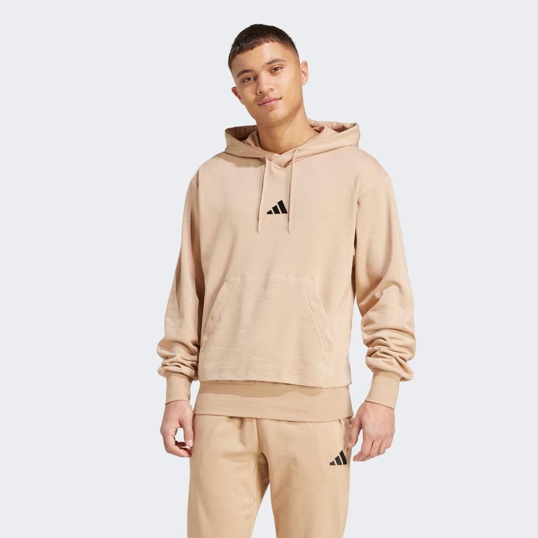 Суитчър adidas Performance Essentials Feelcozy French Terry Hoodie Бежово | JX3325, 0