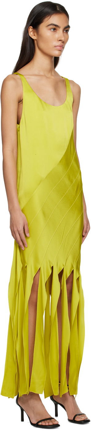 Pокля Stella McCartney Stella McCartney Women's Fringed Maxi Dress Зелено | 6A01473AU309, 1