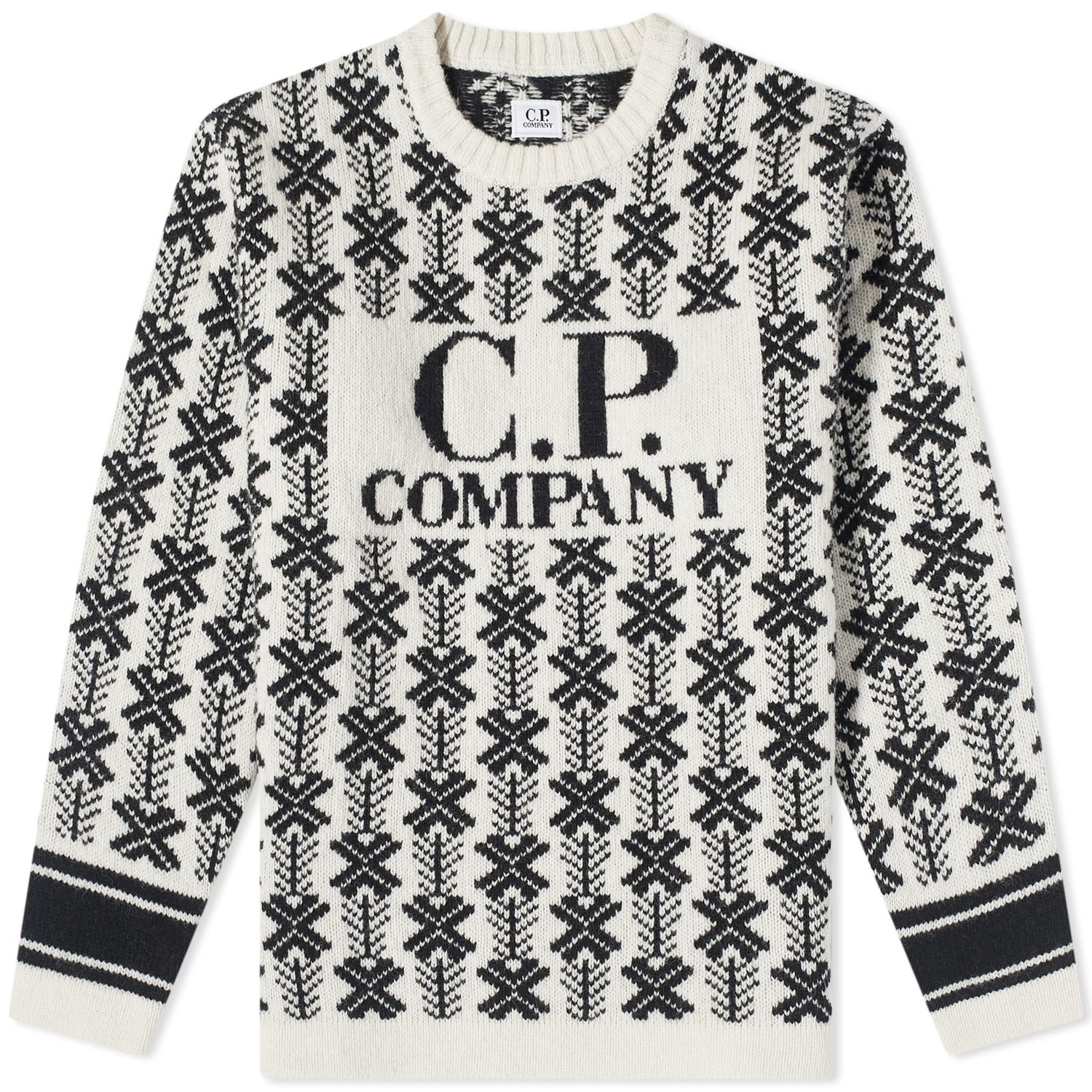 Пуловер C.P. Company Wool Jacquard Crewneck Var.01 Черно | 15CMKN234A-006633J-V01, 0