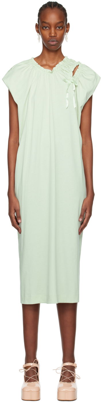 Pокля Simone Rocha Simone Rocha Shoulder Bite Midi Dress Зелено | 7273 0553, 0