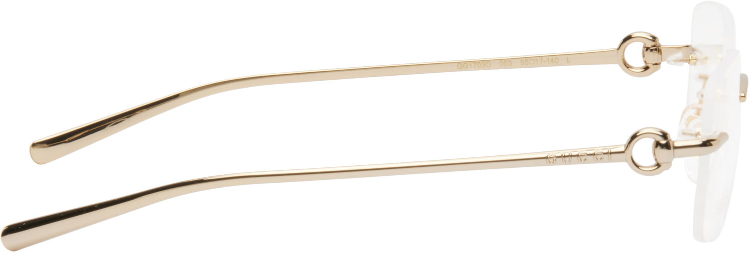 Слънчеви очила Gucci Gucci Horsebit Rimless Glasses Металик | GG1703O-003, 1