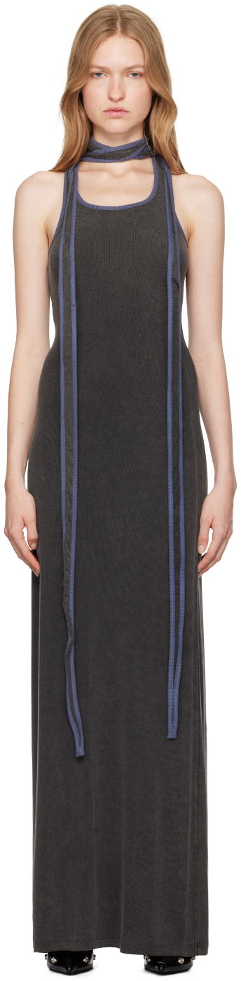 Pокля Y/PROJECT Gray Multiscarf Maxi Dress Сиво | 104DR010, 0