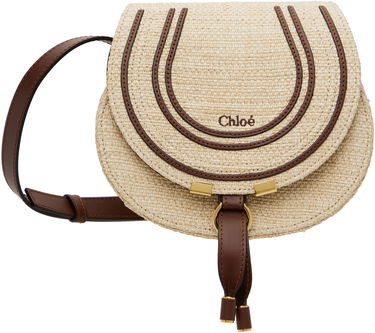 Чанта през рамо CHLOÉ Chloé Small Marcie Saddle Bag Бежово | CH25US680P19, 0