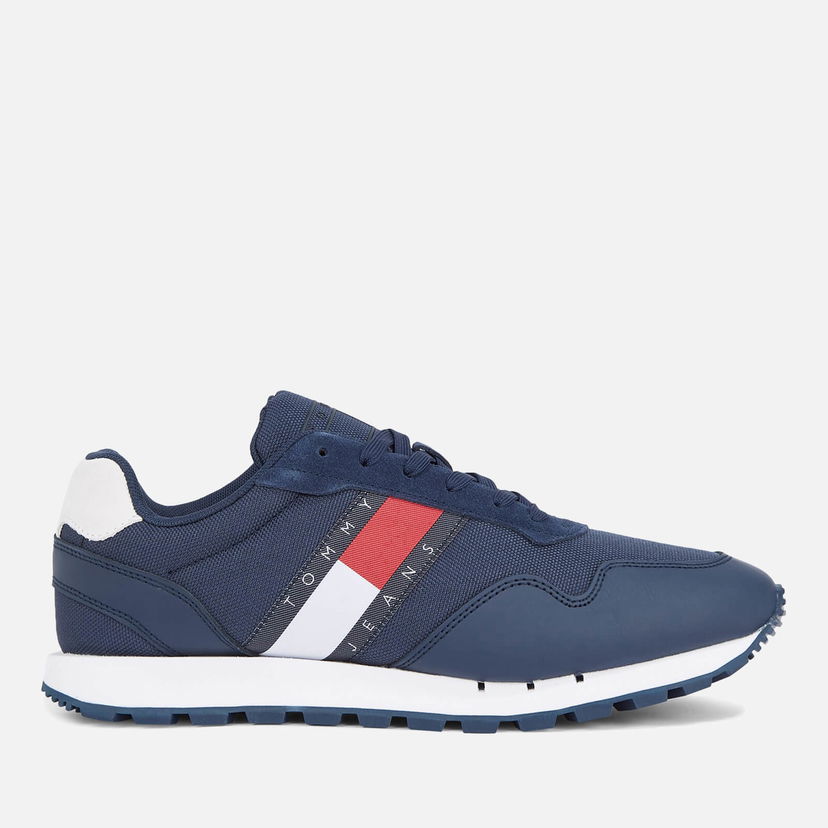 Кецове и обувки Tommy Hilfiger Tommy Jeans Men's Retro Running Style Canvas Trainers Тъмно синьо | EM0EM01081C87